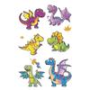 Divertido Brillo Dinosaurio Calcomanía Tatuaje Calcomanía Lavable Impermeable Duradero Rompecabezas Tarjeta de Color Ventilación Brazo Cara de Niños