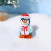 Adornos de Paisaje en Miniatura con Escena de Nieve, Pingüinos Creativos de Papá Noel, Alces, Pájaros, Adornos de Artesanía de Resina