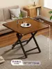 Mesa Plegable Mesa de Comedor para Hogar Apartamento Pequeño Mesa Redonda Simple Casa de Alquiler Puesto Portátil al Aire Libre Mesa Cuadrada de Comedor