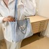 Bolso de mano de gran capacidad para mujer, estilo informal, con diseño de mariposa, estilo 2024