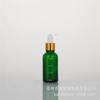 Botella de vidrio verde con gotero oscuro de 5 a 100 ml con escala, venta al por mayor, para aceites esenciales, esencias líquidas, cosméticos, subembotellada.