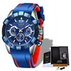Venta directa de fábrica LIGE reloj de cuarzo multifuncional impermeable azul silicona rosa azul negro silicona rosa negro azul silicona negro azul