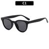 Gafas de Sol Ovaladas Retro Elegantes Europeas y Americanas Versátiles Personalizadas Fotógrafo Callejero Protección Solar para Exteriores Vacaciones Trendy Transfronterizas