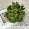 Ramo de 7 Rosas Austin, Rosas al Óleo, Decoración del Hogar, Flores de Rosa Artificiales de Calidad de Exportación para Decoración