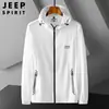Ropa Casual Delgada con Protección Solar para Hombre Primavera y Verano Talla Grande Rompevientos para Deportes al Aire Libre con Capucha