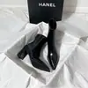 Botines ajustados con cremallera trasera, punta fina, botines de tacón alto a la moda para mujer, botines de mujer estilo francés, tacón grueso, caña corta, nuevos botines versátiles de tela para otoño