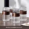 Vaso de Vidrio con Veta Vertical Resistente al Calor para Sala de Estar Doméstica, Taza para Beber Té, Taza de Café, Taza de Alto Valor de Color 6
