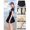 361 Traje de baño para mujer de verano profesional conservador de una pieza 2025 nueva moda cubre vientre adelgazante look natación