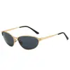2026 Nuevas Gafas de Sol Metálicas Ojo de Gato Estilo Y2K Milenio Chica Popular para Mujer Tendencia de Moda Gafas de Sol de Gama Alta