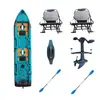 Kayak, Kayak, Canoa, Bote de Rafting Moldeado por Rotación, Kayak Doble Portátil para Pesca