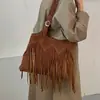 Bolsa de Mano de Lujo Ligero al por Mayor Bolsa Tote con Borla para Mujer 2026 Nuevo Retro Versátil para el Trabajo Bolso de Hombro Único