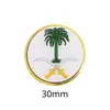 Emblema Nacional Saudita Insígnia Adesivo para Celular Padrão Palmeira e Cimitarra Insígnia de Metal Presente Comemorativo Fonte de Fábrica Transfronteiriça
