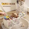 Cesta de Almacenamiento de Juguetes para Niños Sala de Estar Gran Capacidad Gabinete de Almacenamiento de Muñecos de Peluche Bolsa Colgante para Baño Cubo Portátil Cesta de Almacenamiento