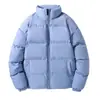 Chaqueta acolchada de invierno transfronteriza, engrosada para abrigar, diseño moderno de corte holgado con cuello alto, abrigo acolchado unisex