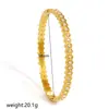 Pulsera de Acero de Titanio con Diseño de Rombo de Nuevo Nicho Transfronterizo para Mujer, Diseño que No se Desvanece, Pulsera de Acero Inoxidable 304 con Patrón de Panal