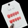 Handmade tiro real Hawthorn cor olho de gato gelo micro handmade cor sólida curta manicure colorido laser arco-íris olho de gato Short Round