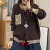 Nuevo Cárdigan Tejido Retro 2026 para Mujer, Cuello Redondo, Chaqueta Suéter Holgada Adelgazante, Prenda Exterior Casual de Otoño e Invierno para Mujer