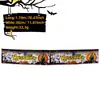 Cortina de Lluvia Banner de Halloween Decoraciones de Fiesta Calabaza Fantasma Estampada Bandera de Cortina de Lluvia Guirnalda de Borlas de Halloween en Español