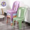 Taburete de plástico grueso con respaldo para adultos, bajo, antideslizante, para sala de estar, mesa de centro, banco de goma maciza cocida