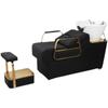 Cama de lavado champú barbería peluquería cama reclinable lavabo de cerámica tienda de moda de internet outlet de fábrica