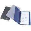 Libro de Registro de Conferencias con Fecha Entrenamiento Empresarial Bolsillo de Solapa A6 Pantalones Libro Pequeño Cuero Negro Espiral Libro de Papel Logo Personalizado