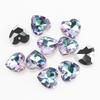 Colgante de Cristal Agujero Único Rosa Sueño Púrpura Luna Copo de Nieve Personalizado Creativo DIY Aretes Pulsera Accesorios de Joyería Vidrio