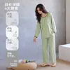 Pijama para Mujer Estilo Primavera y Otoño Algodón Puro Manga Larga Pantalón Largo 2026 Nuevo Otoño Damas Madres de Mediana Edad Ropa de Casa 100% Algodón