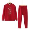 Ropa de abrigo para madres, ropa de otoño gruesa con forro polar para abuelas, ropa de mujer para personas mayores, conjunto de dos piezas de otoño e invierno para mujeres