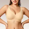 Estilo europeo y americano, transfronterizo, soporte suave, sin varillas, cómodo y moldeador para mujeres con busto grande.; sujetador sin costuras, talla grande