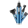 Aparador de pelos do nariz multifuncional 4 em 1 transfronteiriço USB recarregável aparador elétrico para costeletas e pelos do nariz