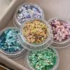 Corea del Sur estilo INS degradado de color aceite lentejuelas de estrella tridimensionales joyería para uñas DIY 3 mm sin poros accesorios para uñas de estrella