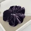 Goma para el pelo de terciopelo retro simple estilo coreano Elegante Versátil Cuerda para el pelo de coleta Moda Flor para el pelo de alta gama