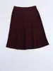Moda Transfronteriza Europea y Americana Ropa para Mujer Otoño e Invierno 2025 Nuevo Estilo Europeo y Americano Moda Simple Color Puro Falda de Paraguas con Dobladillo Amplio para Mujer