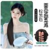 Peruca Trança Hanfu Cheongsam Leve Guofeng Rabo Lateral Cabelo Trançado Novo Chinês Presilha de Cabelo Grampo de Bambu Rabo de Cavalo