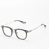 Gafas Cuadradas de Dos Tonos IP Electroplateadas al por Mayor Danyang para Hombre, Gafas de Titanio Puro con Montura Gruesa para Miopía Alta, Material de la Montura Browline