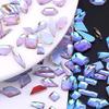Joyería de diamantes en forma de arte de uñas Aurora plana pequeña hielo a través de AB fantasma Fantasma champán mixto todo-combinación decoración de uñas