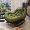 Nova Cadeira de Varanda Balanço Reclinável Casual Casa Adulto Sofá Preguiçoso Cadeira Ovo Dormir Cadeira de Balanço Individual Madeira