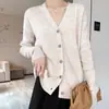 Jaqueta fina listrada de tricô para mulheres, com design moderno para outono e inverno, peça versátil e que afina a silhueta, top niche de outono