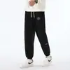 Calça Moletom de Veludo Cotelê da Moda para Homens, Calça Jogger Quente de Caimento Solto, Calças Esportivas Casuais, Calças de Retalhos Masculinas