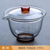 Tigela de vidro de três tampas com alto teor de borosilicato Tigela de chá grande Acessórios coloridos engrossados para cerimônia de chá Conjunto de chá Kung Fu Acessórios para cerimônia de chá