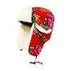 Sombrero Leifeng de Tela de Flores del Noreste para Mujer Invierno Grueso Cortavientos Ciclismo Protección para las Orejas Sombrero Popular en Internet Tendencia Callejera Gorro Pullcap