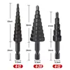 Brocas Escalonadas de Acero Rápido Nitrurado Negro/Recubiertas de Titanio, Pequeñas de Tres Piezas, Alta Velocidad, Venta Caliente Transfronteriza, 3-12/4-12/4-20mm