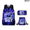 Mochila escolar con diseño de robot cósmico 3D para estudiantes de primaria y secundaria, tipo mensajero, tipo bolsa para lápices.