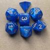 Set de 7 piezas Dados Bicolor Multilado Juego de Mesa Set Cielo Estrellado con Brillo Juego de Mesa Juego de Cartas Combinación de Dados Transfronteriza