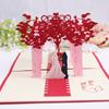 Os fabricantes fornecem cartões 3D moda criativa casamento suburbano tridimensional escultura em papel cartões de bênção de casamento