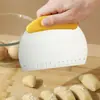 Faca de Corte de Aço Inoxidável Raspador de Tigela de Arroz Raspador de Corte Raspador Doméstico Almofada de Plástico Sem Lesões Corte de Pão no Vapor Raspador de Confeitaria