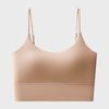 Nueva ropa interior sin costuras para mujer, sin aro de acero, copa fija de una pieza, realce grueso en la espalda, camisola chaleco sin espalda para mujer