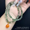 Pulsera de Fantasma Verde Original Natural para Mujer Diseño DIY Pulsera de Cristal Perla Hueca Fantasma Verde Nuevo 2024