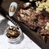 Accesorios para uñas Venta caliente japonesa Papel de hoja de oro Fragmentos de papel de aluminio Oro champán Fragmentos de vidrio Decoración de uñas