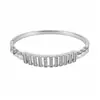 ¡Montura densa de diamantes! Pulsera con cierre rectangular hueco de circonita, estilo de lujo ligero francés, joyería de diseño nicho